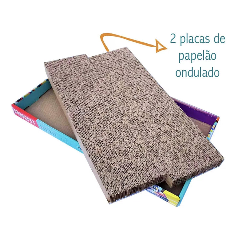 Arranhador Para Gato de Papelão Prático e Moderno Reforçado